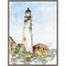 Plein Air Lighthouse Study I by Ethan Harper 18-in. W x 24-in. H. Canvas Wall Art Print Framed in Grey